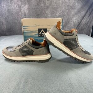 Align Bryce Pietra Grey Taupe Leather Suede Sneakers AL0007838 Mens 13 NEW